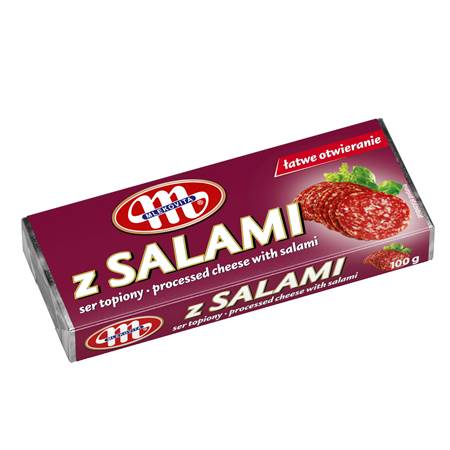 Processed cheese with salami 100 gr.