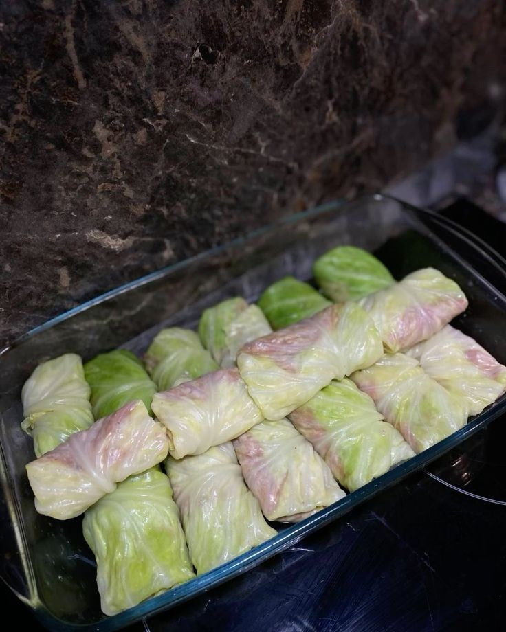 Halal cabbage rolls/ Choux farcis halal 1 kg. (Bœuf/ Beef) Frozen semi-finished product.