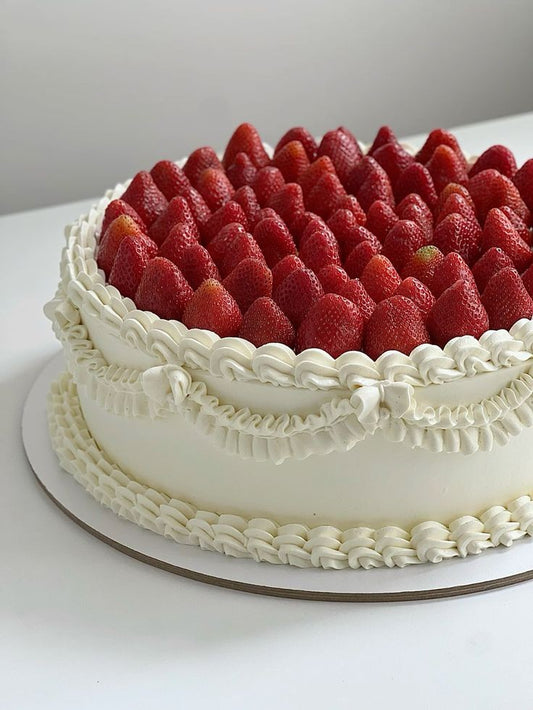 Gâteau aux fraises. Diamètre 30 cm